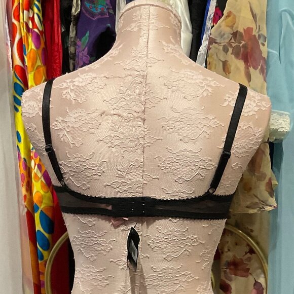 Agent Provocateur Sheer Pleated Tulle Lightly Padded Plunge Fifi Bra - Picture 3 of 3